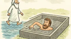 Vtip: Bůh chodí po vodě, Chuck v betonu