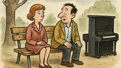 Vtip: Sedí muž se ženou v parku...