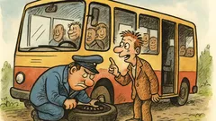 Vtip: Jede pán s autobusem plným bláznů