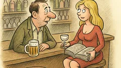 Vtip: Chlápek v baru povídá blondýnce