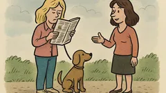 Vtip: Jde blondýnka se psem a čte