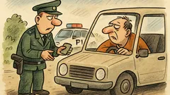 Vtip: Silniční kontrola, policista chce vidět doklady