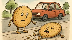 Vtip: Jdou dvě sušenky po cestě