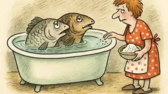 Vtip: Ve vaně, první kapr říká…