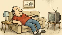 Vtip: Sport, když jen ležíš na gauči