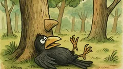 Vtip: Letí vrána po lese, krá krá