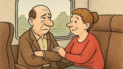 Vtip: Ve vlaku sedí manželský pár...