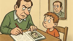 Vtip: Pepíček udělá úkoly a tatínek je zkontroluje