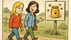 Vtip: Jdou blondýna s brunetou kolem cedule