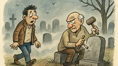 Vtip: Jde chlap z pařby přes hřbitov