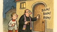 Vtip: Ve tři ráno klepe kněz…