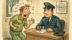 Vtip: Na policii přiběhne udýchaný zřízenec zoo