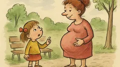 Vtip: Holčička v parku potká těhotnou paní