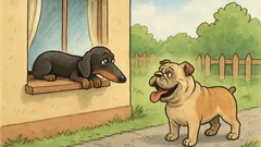 Vtip: Sedí jezevčík v okně a smutně kouká