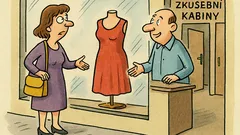 Vtip: V obchodě, můžu si zkusit šaty?