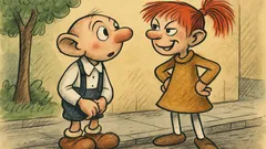 Vtip: Potká Mánička Hurvínka a povídá mu...