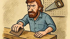 Vtip: Chuck Norris učí smirkový papír drsnosti
