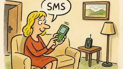 Vtip: Blondýnka píše manželovi SMS: Zapomněl sis mobil!