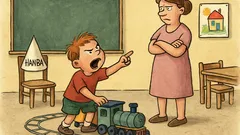 Vtip: Pepíček si ve školce hraje na vlak