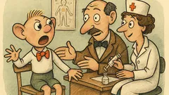 Vtip: Hurvínek jde na očkování a křičí