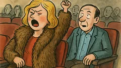 Vtip: Nespokojená blondýnka v kině v létě křičí