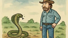 Vtip: Chucka Norrise uštkne kobra královská