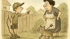 Vtip: Chlapec volá přes plot na paní...