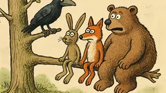 Vtip: Sedí vrána na větvi a jde zajíc...