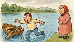 Vtip: Romuś chtěl chodit po jezeře…