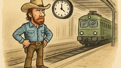 Vtip: Když má Chuck Norris zpoždění, čas