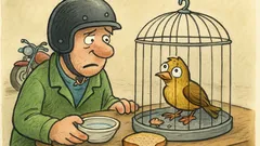 Vtip: Srazí se motorkář na silnici s ptáčkem