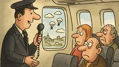 Vtip: „Vážení cestující, vítáme vás na palubě…
