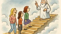 Vtip: Jde blondýnka, bruneta a zrzka do nebe