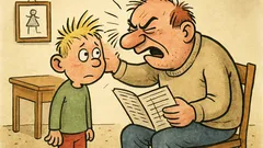 Vtip: Otec čte synovu žákovskou knížku...