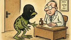 Vtip: Jde žába s punčochou na hlavě