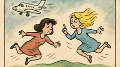 Vtip: Blondýnka a brunetka vypadnou z letadla