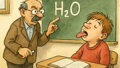 Vtip: Učitel píše na tabuli vzorec HO₂