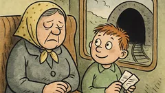 Vtip: Pepík jede s babičkou vlakem do tunelu