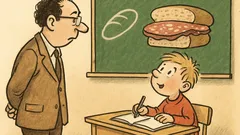 Vtip: Pepíčku, skloňuj slovo chléb u tabule