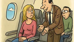 Vtip: Blondýnka letí do Londýna...