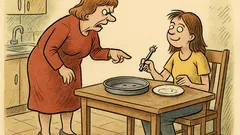 Vtip: Jana sní celý koláč a máma zuří