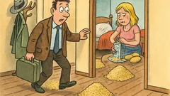 Vtip: Manžel přijede ze služební cesty, otevře dveře