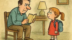 Vtip: Tatínek si prohlíží žákovskou knížku dcery