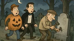 Vtip: Jdou dva chlapi z halloweenské párty