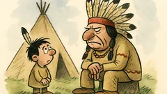 Vtip: Přijde malý indián k náčelníkovi