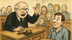 Vtip: Soudce jen stěží uklidní soudní síň