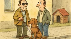 Vtip: Povídá slepec kamarádovi o novém psu