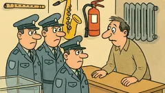 Vtip: Přijdou tři policajti do hudebnin