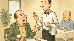 Vtip: Host pořád prudí číšníka