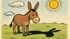 Vtip: Víte, co dělá osel na sluníčku?